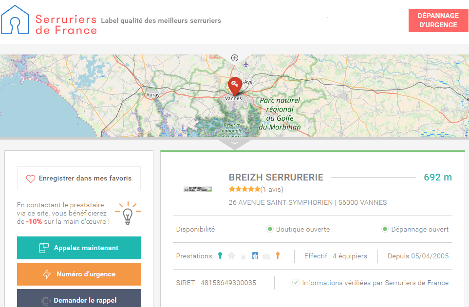 dépannage serrurerie vannes